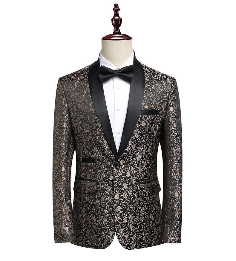 2024 Men's Korean Style High-End Jacquard Suits: Casual & Formal