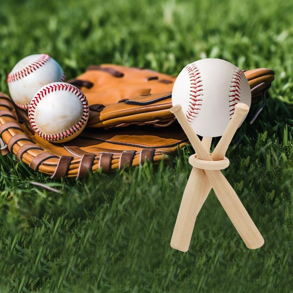 Storage Rack Baseball Display Stand Wooden Baseball Support Bracket  Tabletop Decor