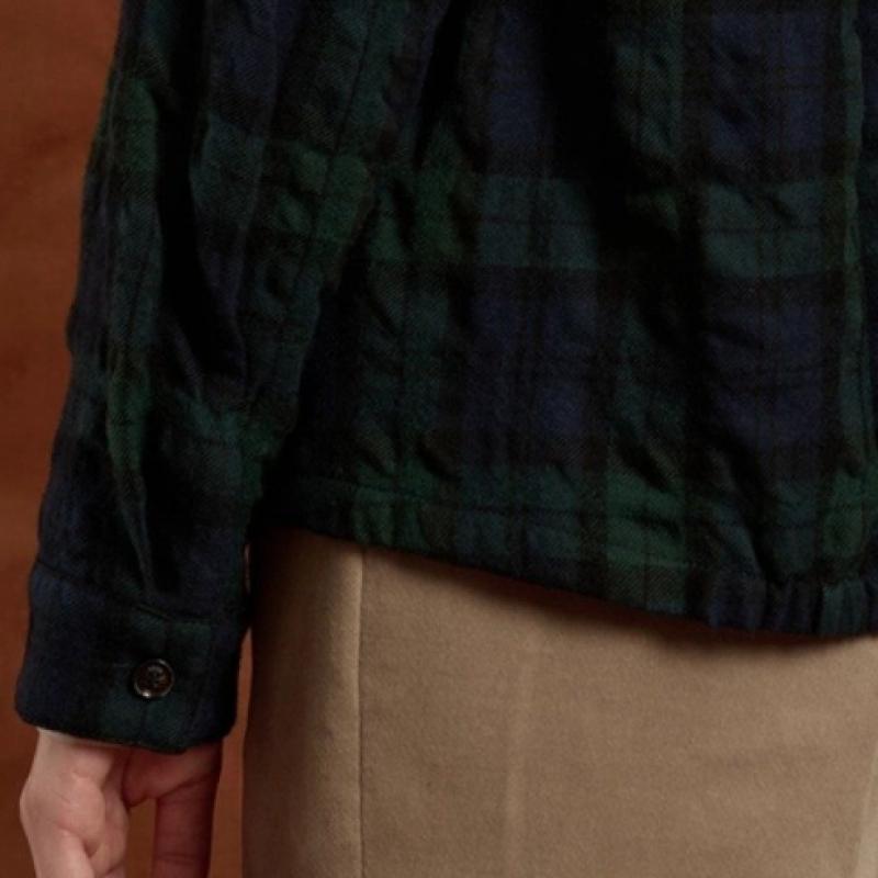 Bcbg Wool Check Blouse B5w9b410