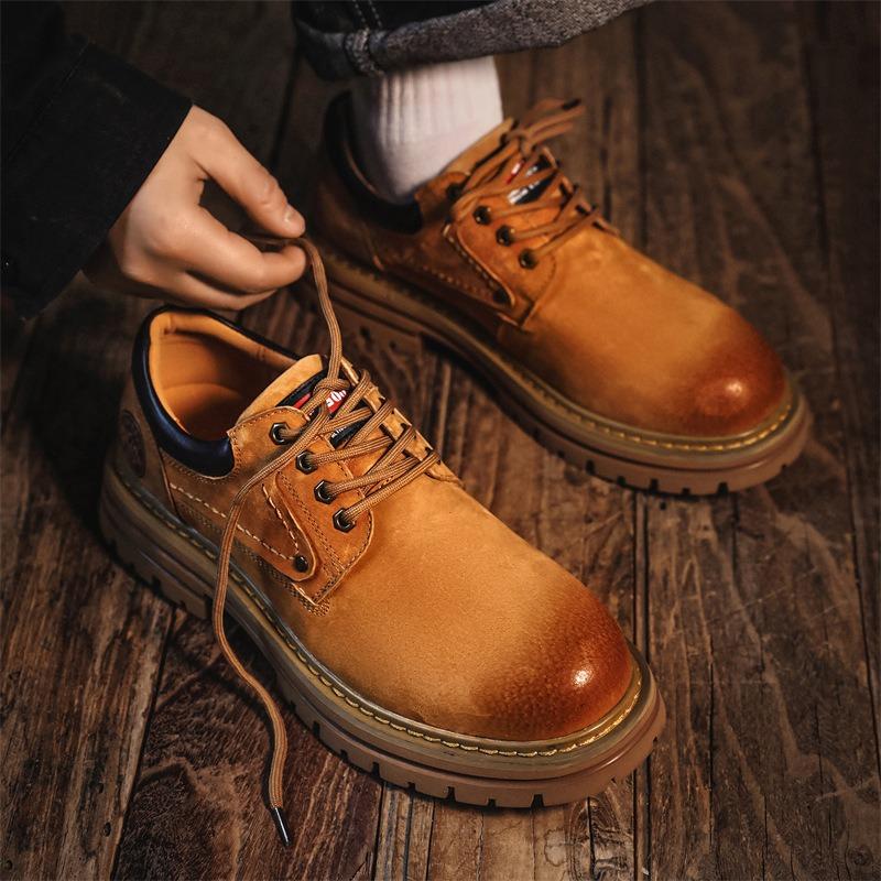 3191 Low-top Tooling Martin Boots British Men's Shilun Retro Platform Versatile Tooling Boots Outdoor Leisure Commuting Men's Shoes