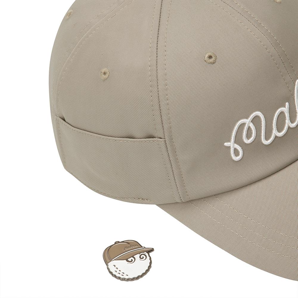 MALBON GOLF New Side Panel Ball Marker Ball Cap Beige
