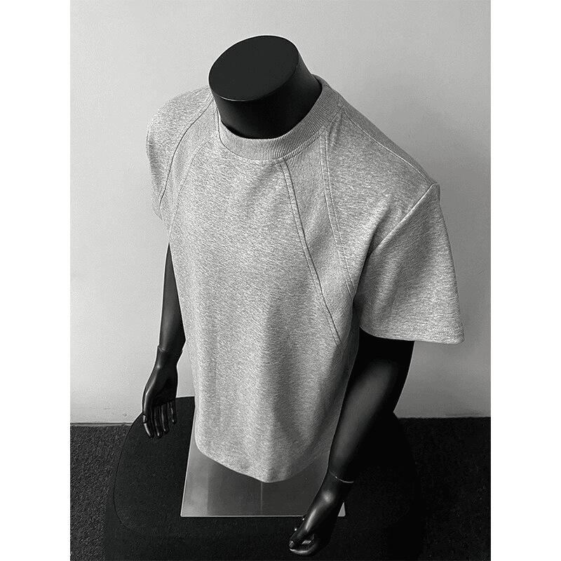 Men's T-shirt, Short-sleeved, Casual Sports Style, Crew Neck Short-sleeved for Men Daily Wear Solid Color Cotton Poly Crew Neck T-shirt for Men