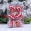 6PCS Christmas Decorations Hanging Ball 6CM Santa Claus Tree Decoration Colorful Ball Decorations For Home Christmas Festivities