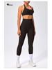 European & American Halter Sports Bra & Seamless High-Elasticity Yoga Leggings Set