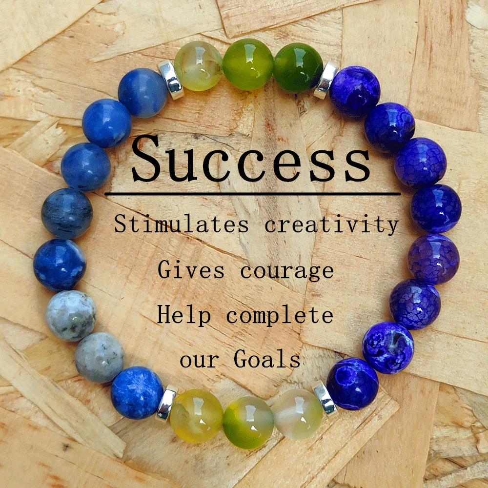 9-teiliges Naturstein-Armband-Set: Tigerauge & Amethyst Perlen Design