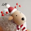 Wooden Lamb Ornaments Christmas Sheep Figurine with Scarf Santa Hat Plush Fleece Versatile Wood Art Pieces Tabletop Ornament Rustic Holiday Desktop