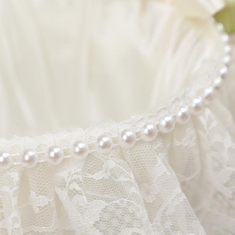 Delicate Wedding Flower Girl Basket with Lace Flowers Roses Ig Popular for Party