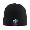 Russian Coat of Arms Knitted Hat Russia Emblem Trendy Caps Adult Unisex Outdoor Sport Beanie Hats Thermal Elastic Bonnet Hats