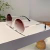 Oversized Round Sunglasses  New In Women Stylish Vintage Semi-rimless Outdoor Shades Trendy Brand Design Sun Glasses