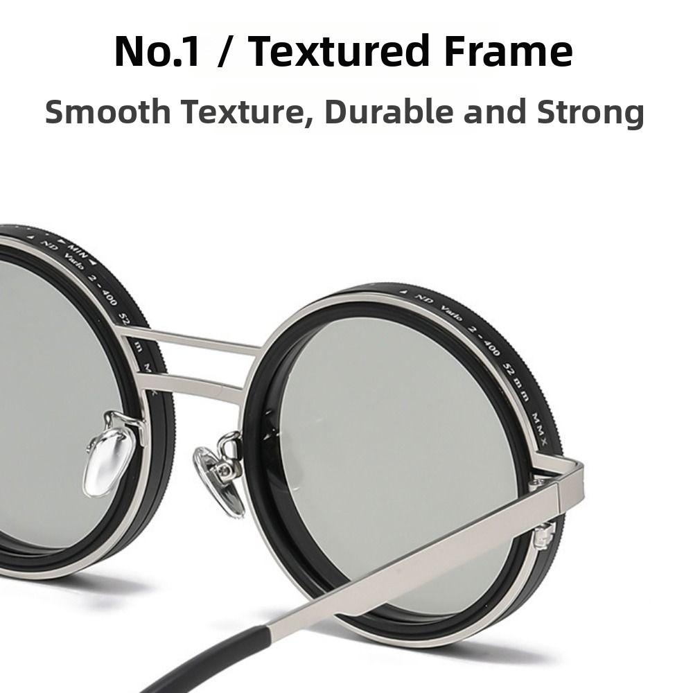 ND9 Adjustable Dimming Glasses Round Fishing Sunglasses Fashion Outdoor Eyewear  Outdoor Activities