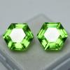Pair Of 18.25 Ct NATURAL Green Peridot CERTIFIED Fancy Cut Loose Gemstone AAA