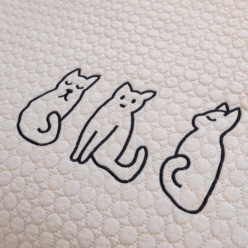 Modern Simple Sofa Cushion Pure Cotton Cartoon Embroidered Sofa Towel Full Cover Sofa Cover Four Seasons Universal Fabric Cushion