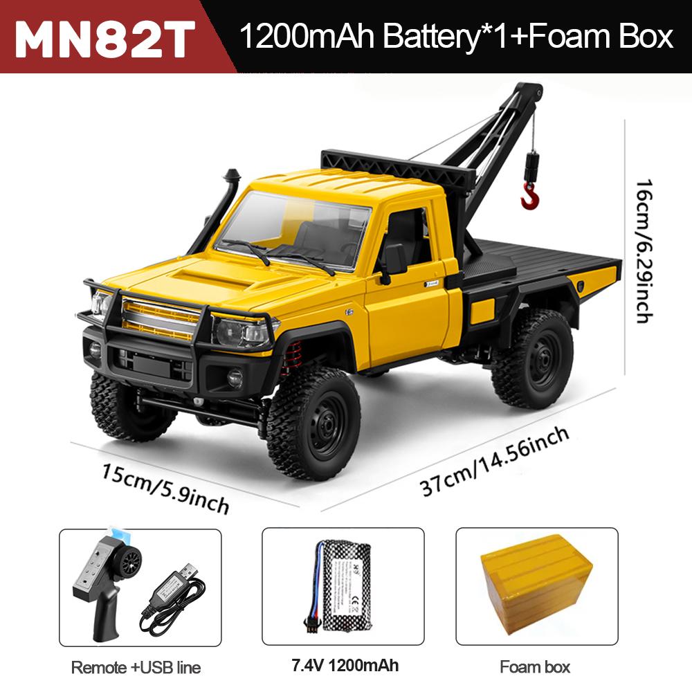 

RC Тралер MN82S 1/12 Повний Розмір RC Пікап LC79 Короткий Вантажівка 4WD Пульт Дистанційного Керування Автомобіль для Лазіння Позашляховик Іграшки для Дітей Дорослих Подарунки