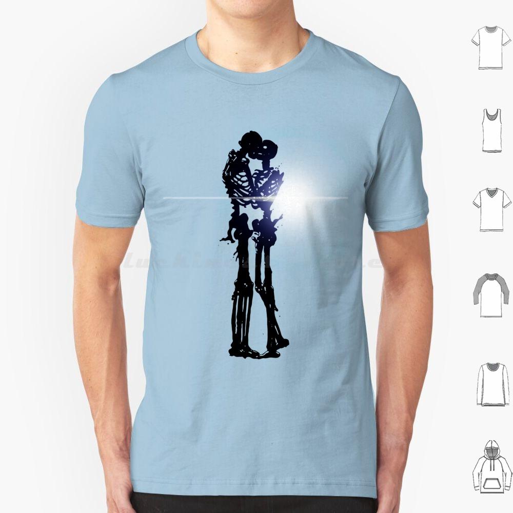 Skeleton Kiss Lens Flare Nuclear Love Skull T Shirt Cotton Men Women DIY Print Skeleton Kiss Kissing Skeletons Nuclear Atomic