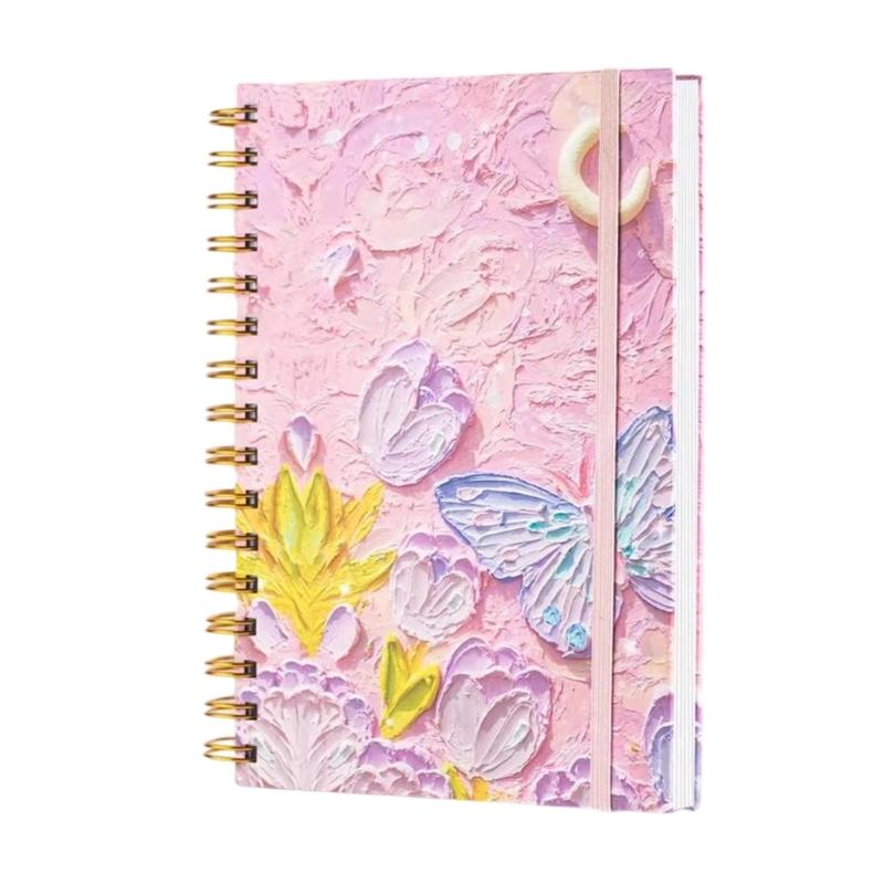 A 5 Notepads Spirals Notebook Stationery Notebooks Journal Notebook Butterfly Notebook Aesthetic Travel Notepads for Work
