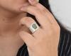 Solid 925 Sterling Silver Raw Peridot Gemstone Handmade Boho Designer Dainty Ring Women Jewelry