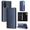 For vivo Y28s 5G/T3 Lite 5G/Y03/Y18 4G/Y18e 4G Protective Case Magnetic Closing Rhombus Imprinting Leather Phone Shell