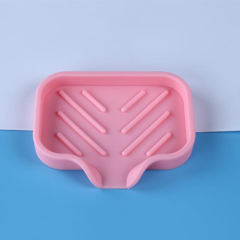 Drainage-type Silicone Soap Box for Soap Storage In Home Bathrooms, Washroom Countertops, Soap Racks, and Drainage Storage.