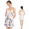 Women's Cranes Large Size Short Section Thin Halter Dress Inside The Summer Sexy V-neck Homewear Pajamas