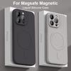 Liquid Silicone Case For iPhone 16 17 15 14 13 12 11 Pro Max Plus Mini Air For Magsafe Magnetic Wireless Charge Soft Cover Funda