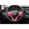 Steering Wheel Border Panel Cover Trim For Honda Fit Jazz 14-20 Red Carbon Fiber
