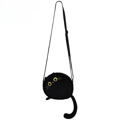 Sac à bandoulière en forme de chat de dessin animé, sac en peluche mignon pour téléphone portable, mini sac polyvalent en peluche, porte-monnaie, cadeau d'anniversaire, sac à bandoulière
