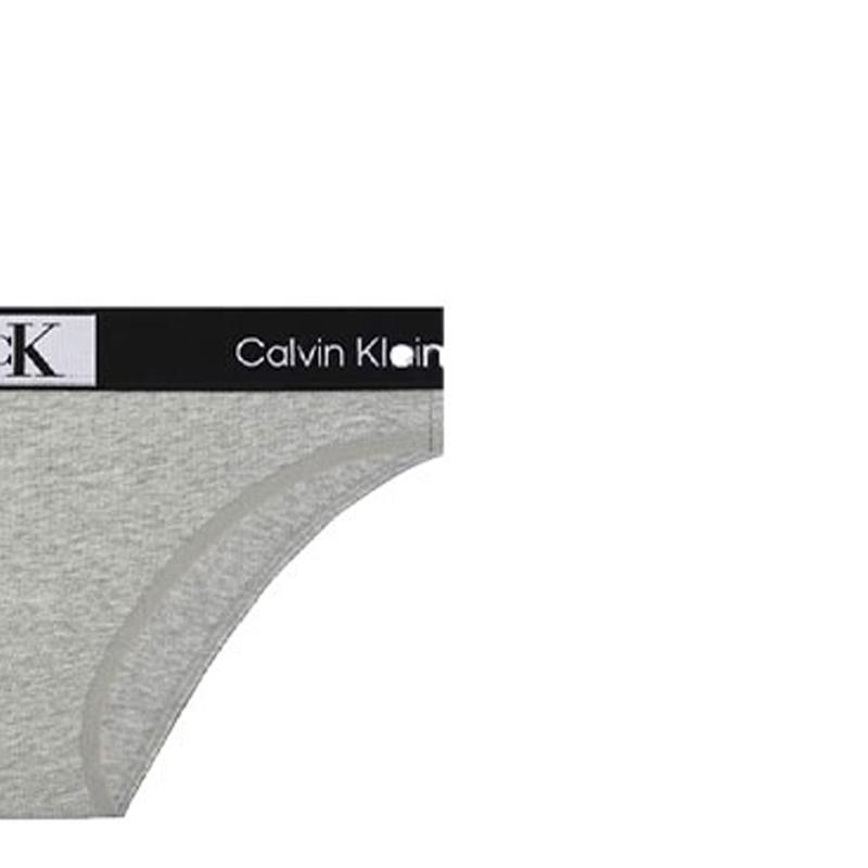 Calvin Klein Letter Jacquard Comfortable Bra And Triangle Panty Set Women Underwear Gray QF7218-050+QF7222-050