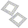 2pcs Quilting Rulers Durable Transparent Acrylic Material Cutting Templates for Scrapbooking Paper Crafts