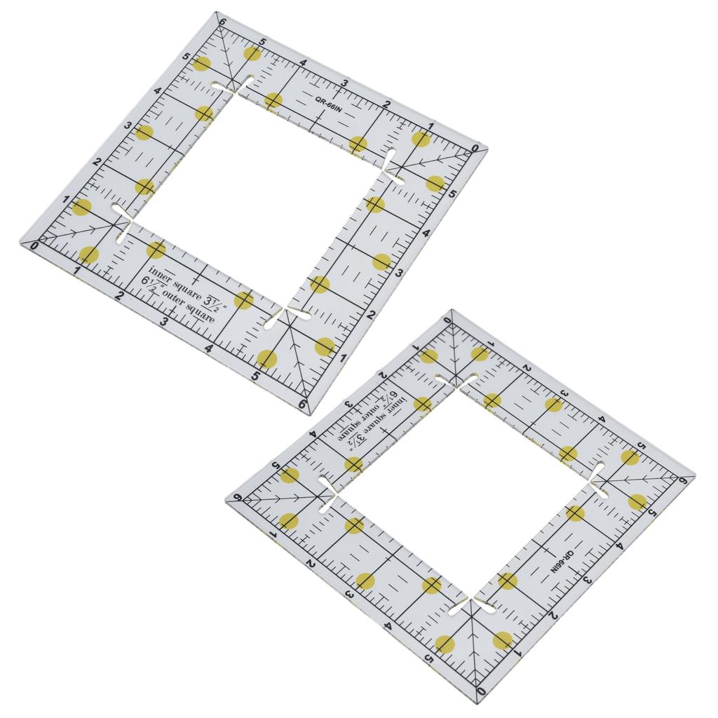 2 Stück Quiltlineale Langlebiges Transparentes Acrylmaterial Schneidschablonen für Scrapbooking Papierbasteln