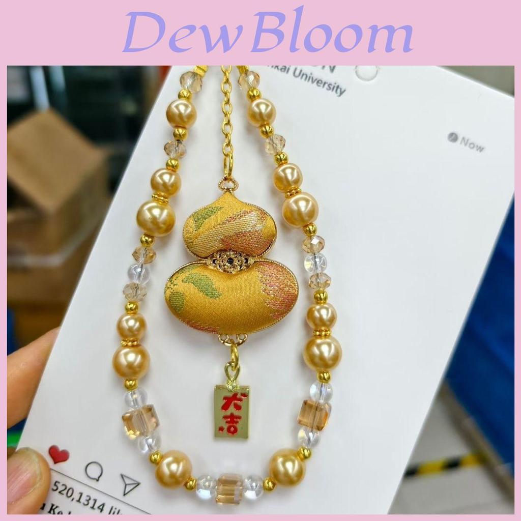 Traditional Style Phone Lanyard With Crystal Lucky Cat Charm For Gift And Decoration