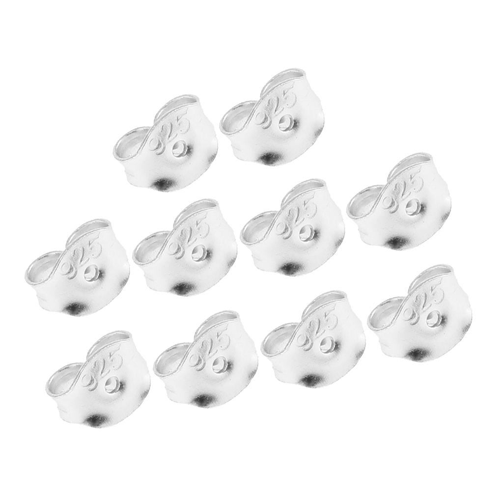 5 Pairs Earring Backs Jewelry Finding for Girls Silver Small