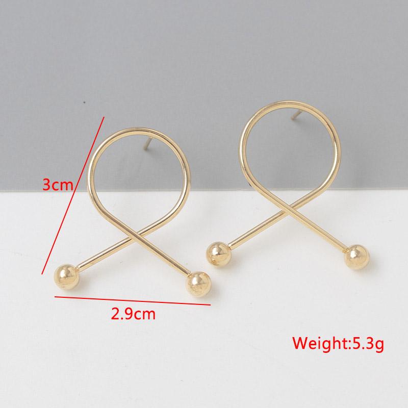 New Exaggerated Twist Metal Dangle Earrings for Women Gold Color Punk Fashion Female Hanging Earrings Boho Geometry Ear Zircon