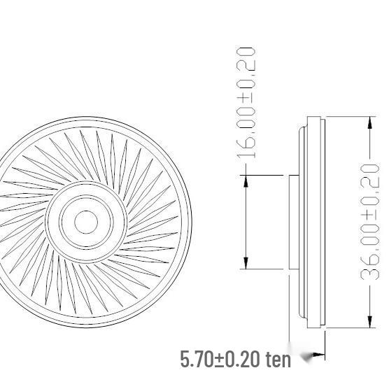 36mm IP68 Waterproof 8 Ohm 2W Speaker with Internal Magnet for Walkie-Talkies