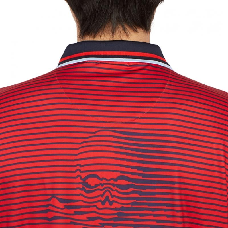 Galleria G Fore Pore Golfwear Męska koszulka z krótkim rękawem i kołnierzykiem S Kołnierzyk G4mS23k061a Poppy