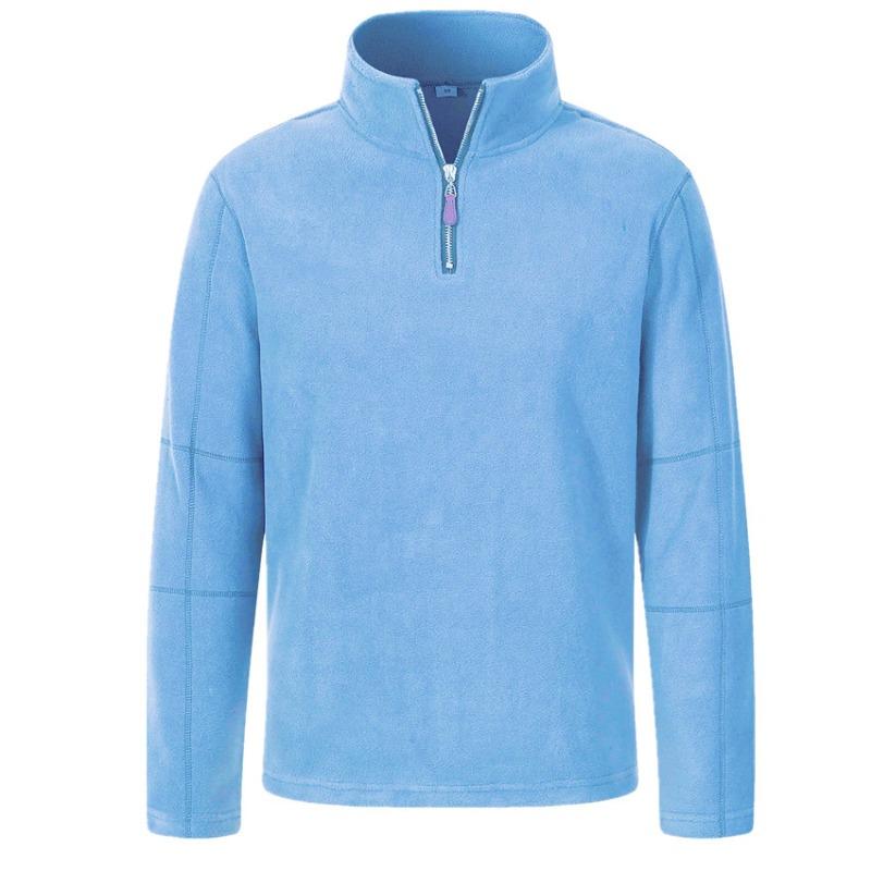 Trendy versatile men's tops autumn and winter new men's clothing fleece sweater stand-up collar half zipper long sleeve European size