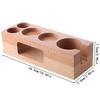 5-slot Coffee Powder Press Table Tamping Station 58mm Wood Natural Multifunctional Organizer Espresso Bar Accessories