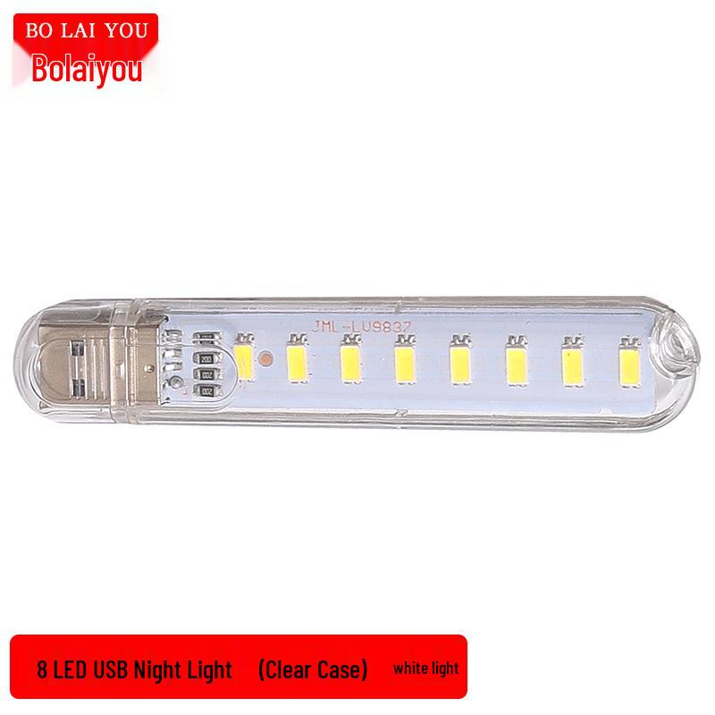 High-Brightness Touch USB LED Light with Power Bank and U Disk, 8 LED Beads Night Light Gift