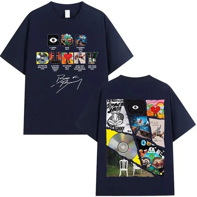 S-XXXL Men Women Singer Rapper Super Star Bad Bunny Printing Tops Adults Unisex Plus Size Short Sleeves Round Neck T-shirt