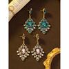 Middle Aged Vintage Palace Style Studded Earrings Heavy-duty Western With A High-end Temperament