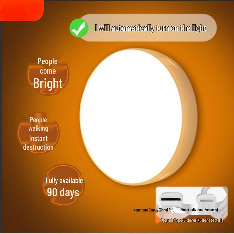 Smart Rechargeable Motion-Sensing Night Light with Sound Control for Hallways and Aisles