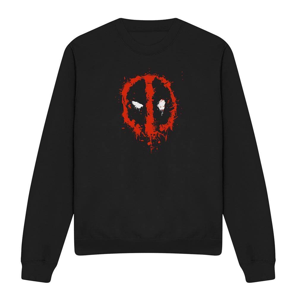 Deadpool Unisex Adult Painted Logo Sweatshirt