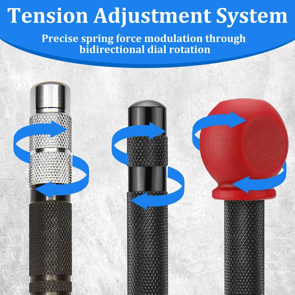 ABBP-Premium 6In And 5In Spring Loaded Center Punch, Adjustable Tool For Wood, Metal, Glass