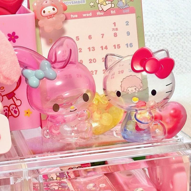 Genuine My Melody Kuromi Sofvimates Anime Collectible Model Cartoon Action Figurine Gift Toy