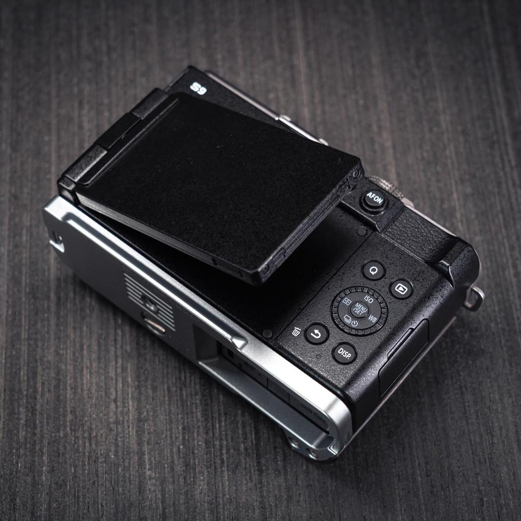 Iborrys Premium Solid Wood Camera Compatible with Panasonic LUMIX S9 Dedicated Quick Release Handcrafted Premium Retro Natural Wood Handle Silver