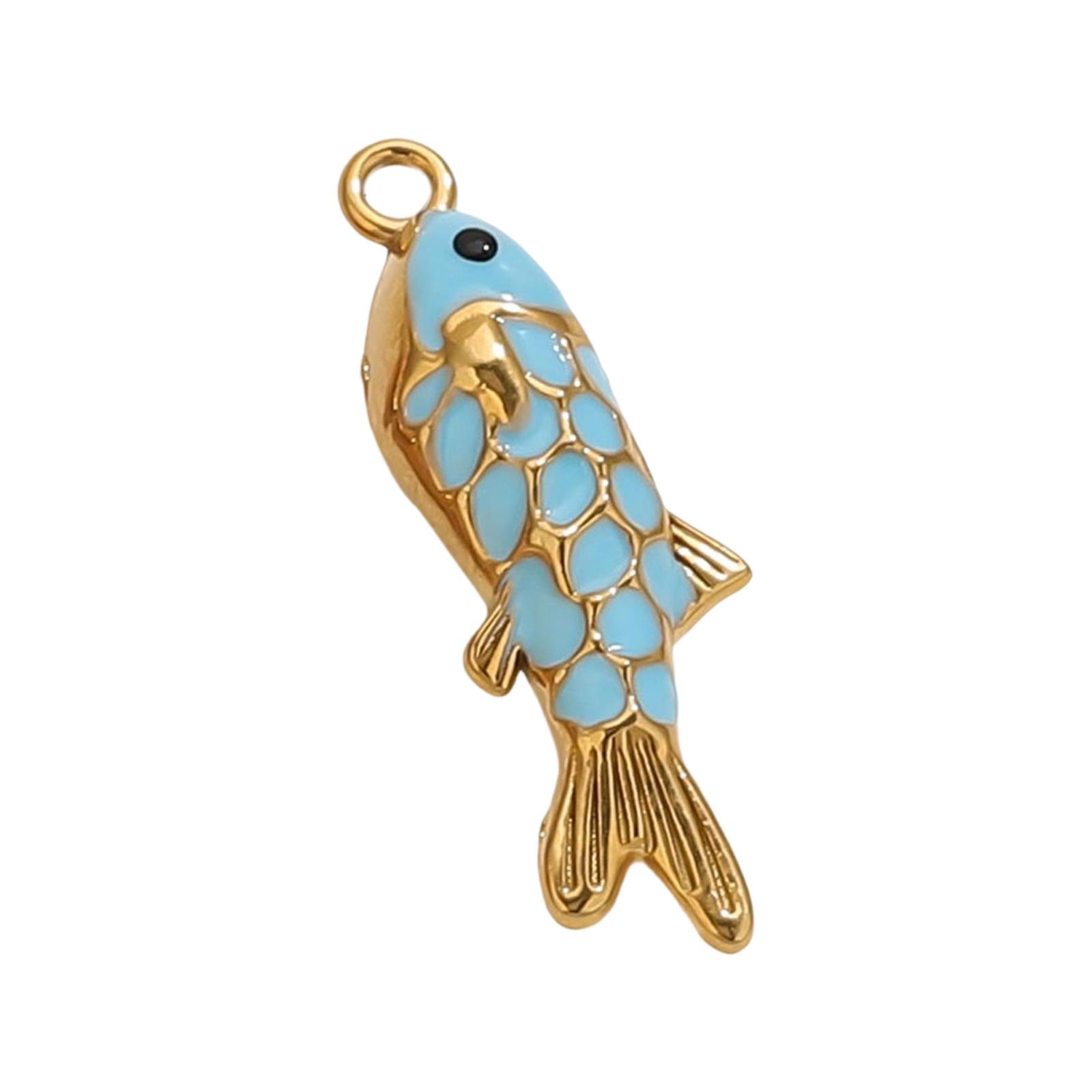 

Elegant DIY Fish Charm Jewelry Accessory In Multiple Colors Delicate Jewelry Findings For Creative Craft Projects синій