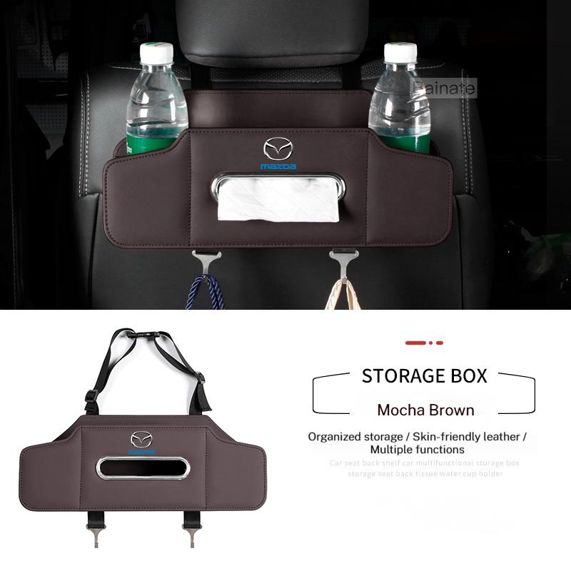For Mazda 2 3 5 6 SKYACTIV Atenza Axela Demio CX-3 CX-5 CX5 CX7 CX-7 CX-9 CX8 MX-5 Car Seat Back Multi-Functional Storage Box FF25