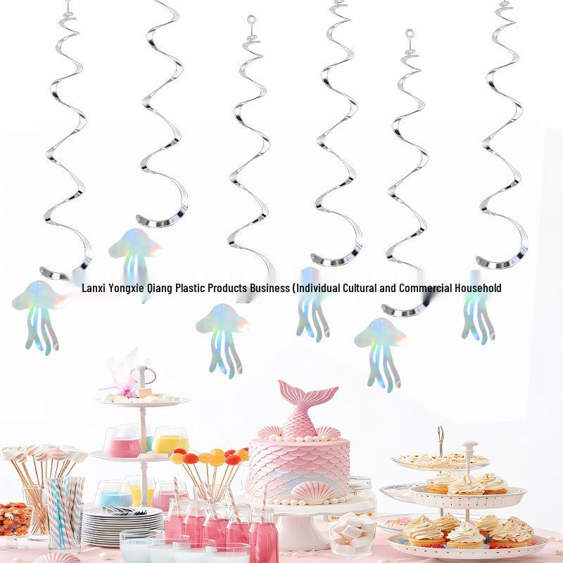 Mermaid Seashell Latte Art Pendant Wedding & Party Hanging Decorations