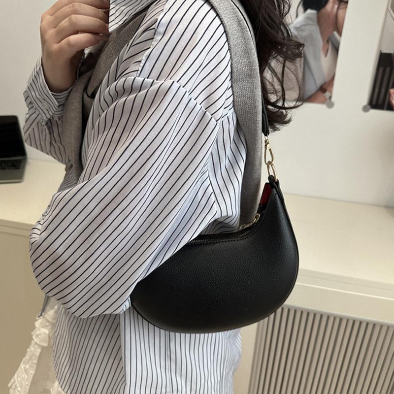 Yogodlns New Fashionable High-end Moon-shaped Baseball Bag Showing Luxury Women's Single Shoulder Bag Elegant Lady Handbags