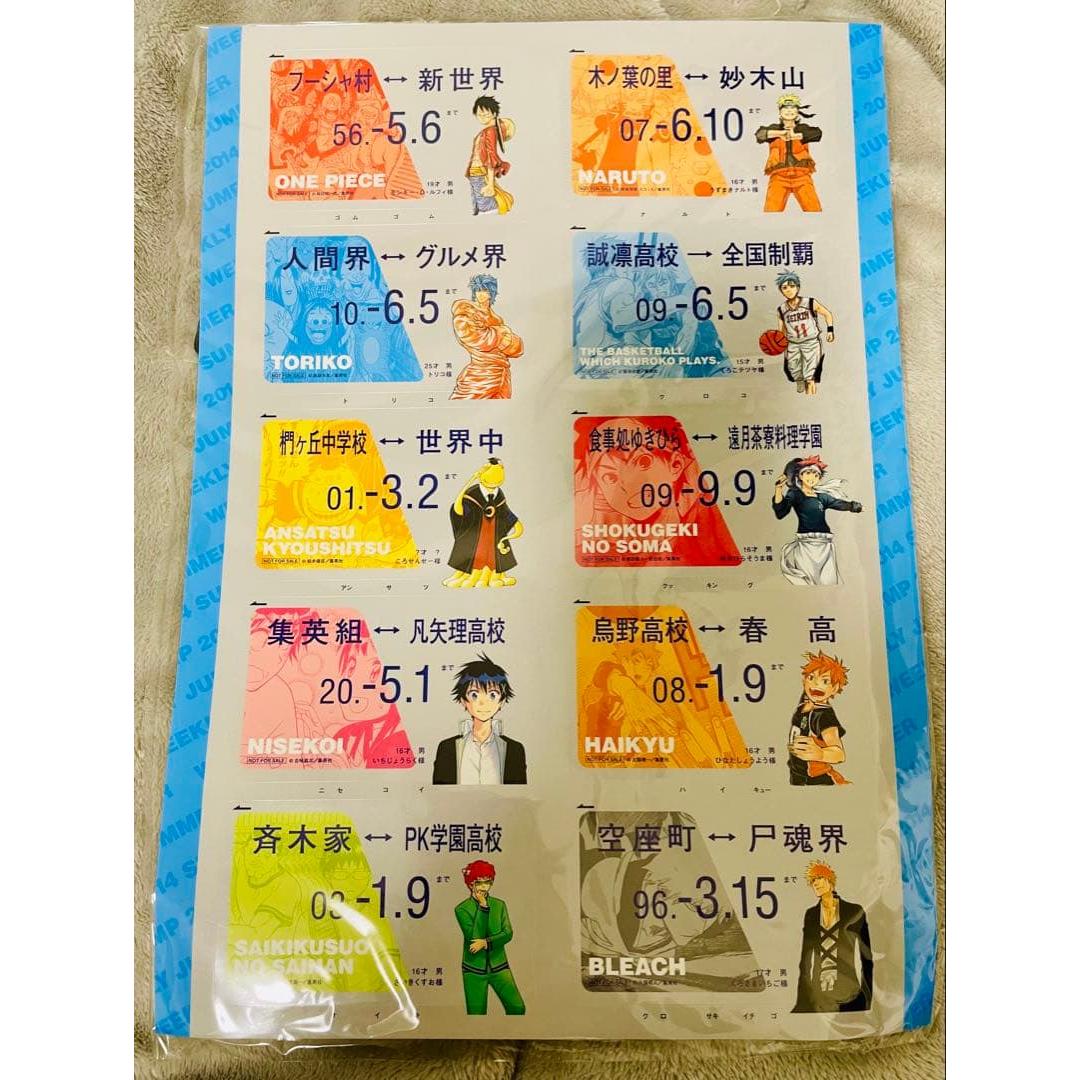 Weekly Shonen Jump 2014 Prize IC card sticker + pass case
