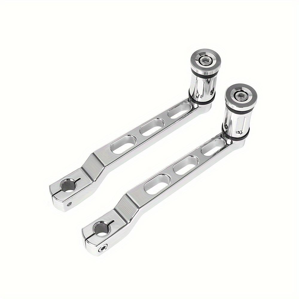 1 Pair of Premium Motorcycle Gear Shift Lever & Heel Toe Shifter for Harley FL, Road King, Electra Street, Tri Glide, Ultra Classic - Sleek Polished F